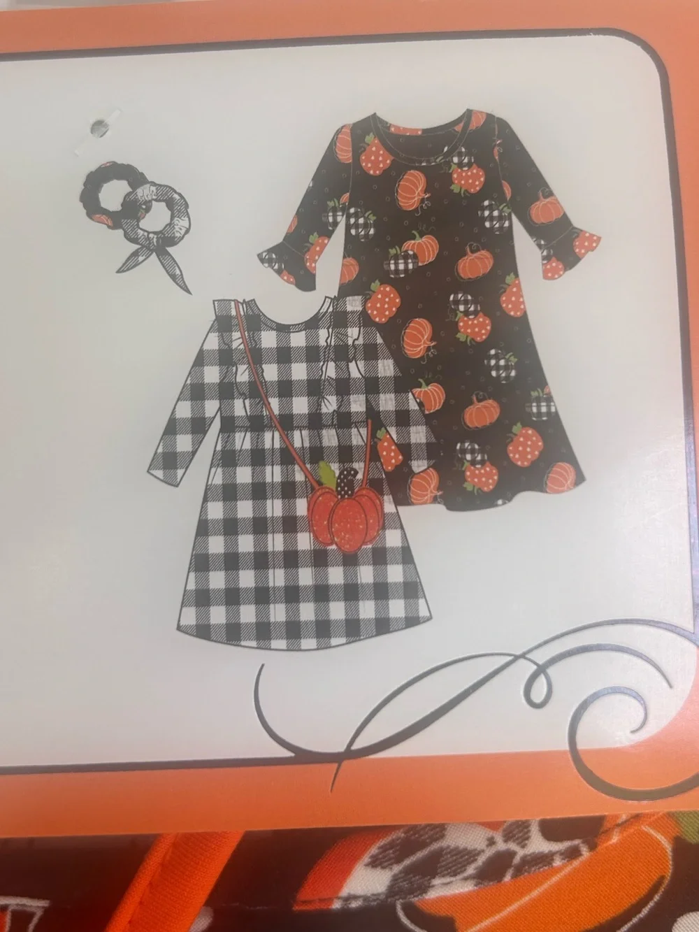 Dillards Rare Too Girls Halloween Autumn 2-Piece Dress Set NWT Size 6X